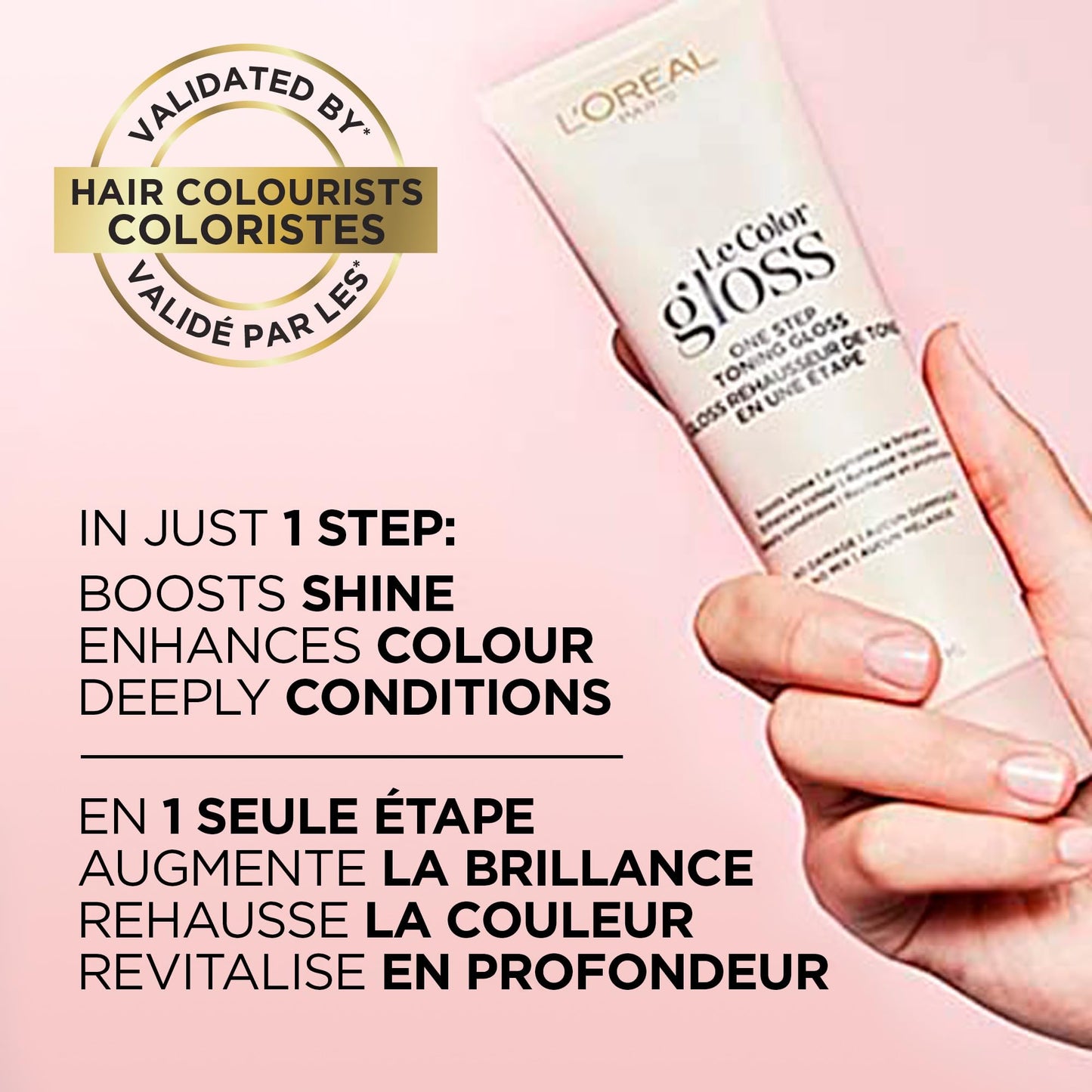 L'Oreal Paris Le Color Gloss One Step In-Shower Toning Hair Gloss for Bleached Hair, Neutralizes Brass, Conditions & Boosts Shine