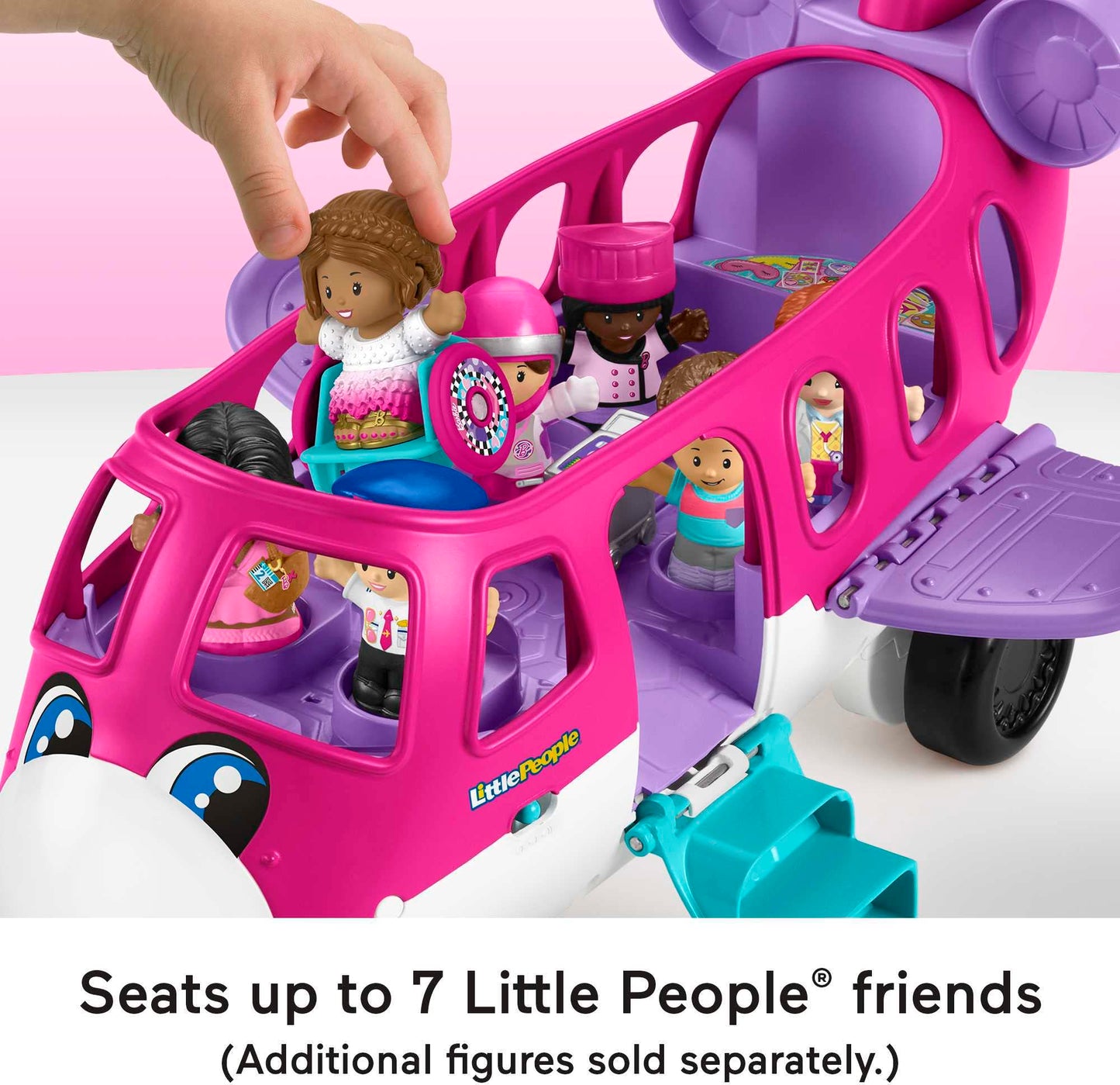 Fisher-Price Little People Barbie Toddler Toy Little Dream Plane with Lights Music & Figures for Pretend Play Ages 18+ Months