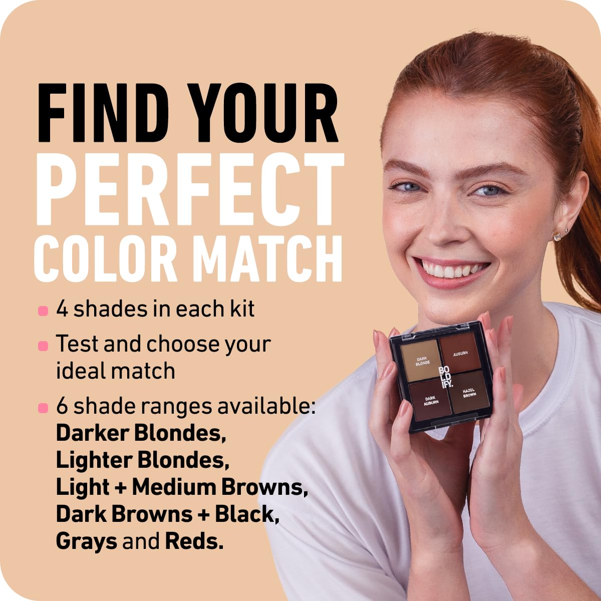 BOLDIFY Hairline Powder Sample Kit - Root Touch Up Hair Color for Gray Coverage Beauty and Personal Care Boldify