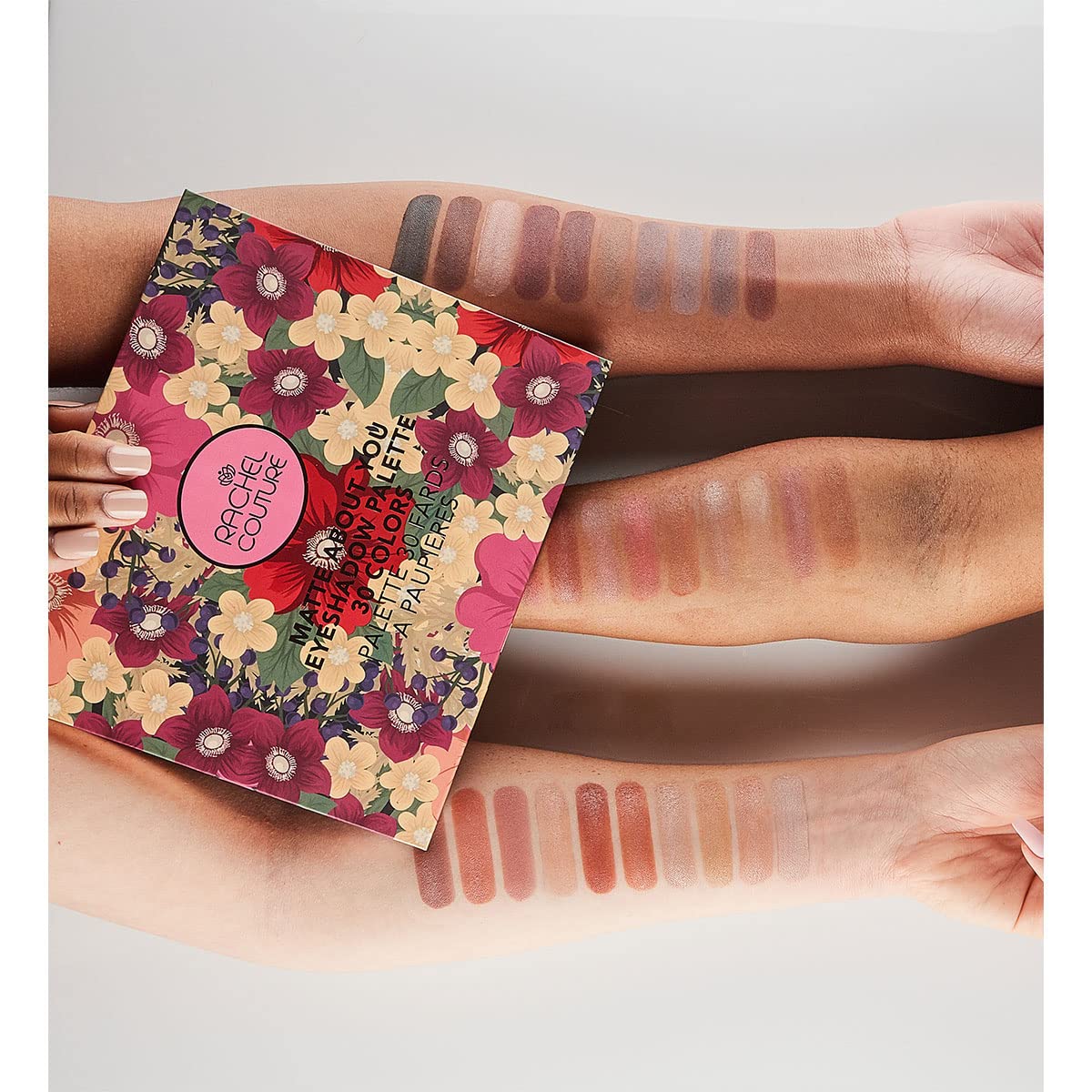 Rachel Couture Eyeshadow Palette with Natural Ingredients & Pure Pigments | Vegan & Cruelty-Free | Infused with Natural Botanical Extracts - 30 Colors