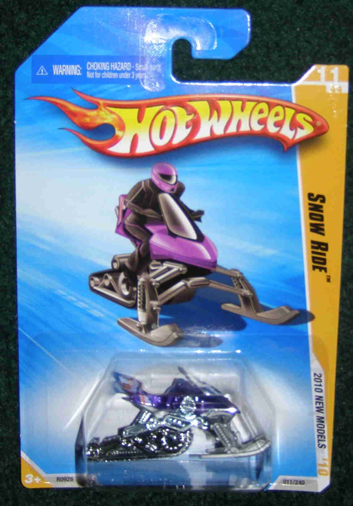 Hot Wheels 2010 New Models Snow Ride (Snow Mobile) 11/44, Purple