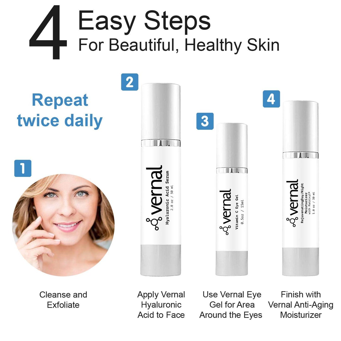 Vernal All-in-One Anti Aging Moisturizer Infused Wrinkle Smoothing Cream | Get Smoother, Firmer Luminous Looking Skin Without Injections or Fillers