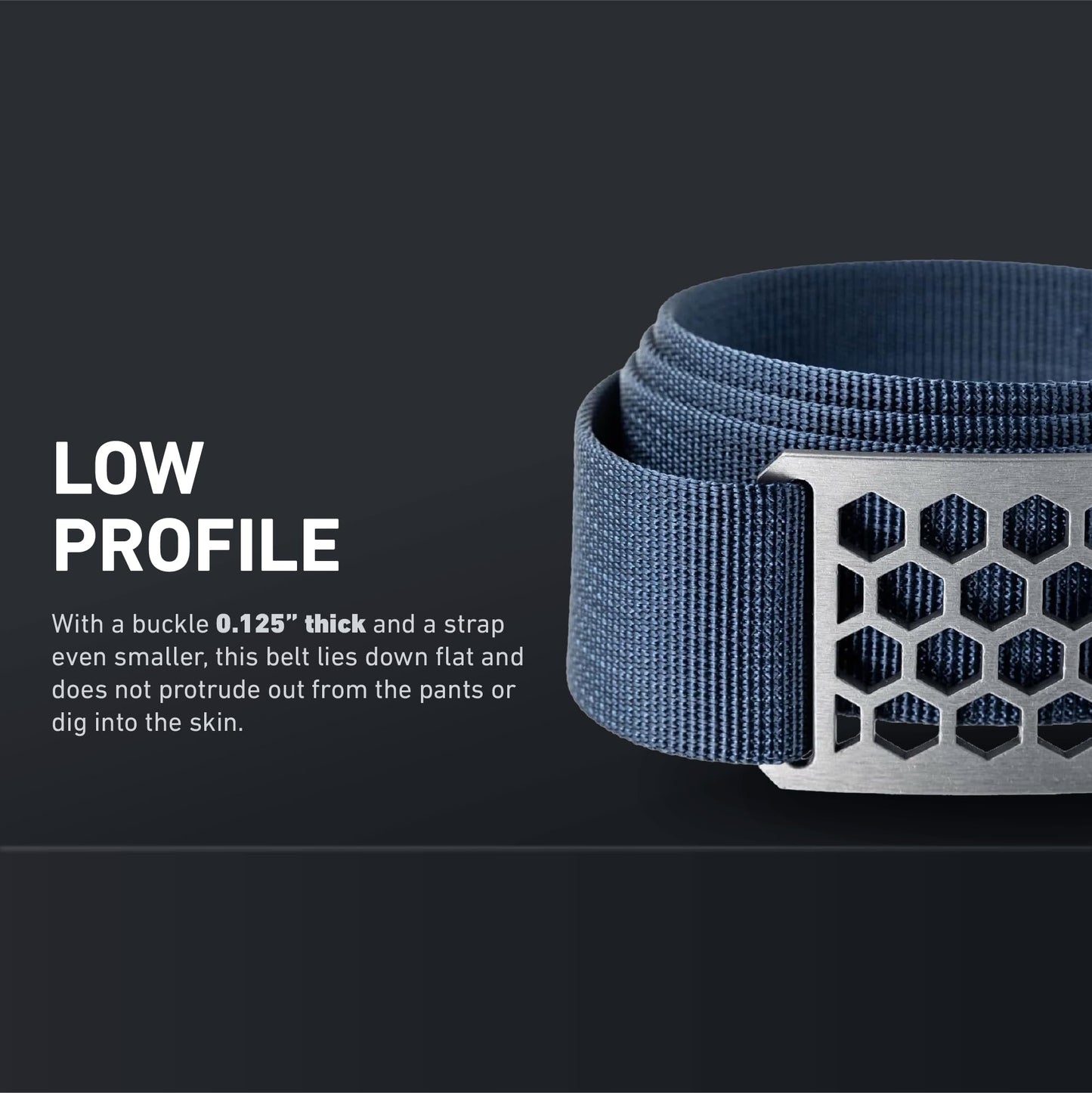 GRIP6 Honeycomb Belt: Durable Belts for Men & Women, Versatile Nylon Tactical Belt for Work, Golf, Casual & Outdoor Use