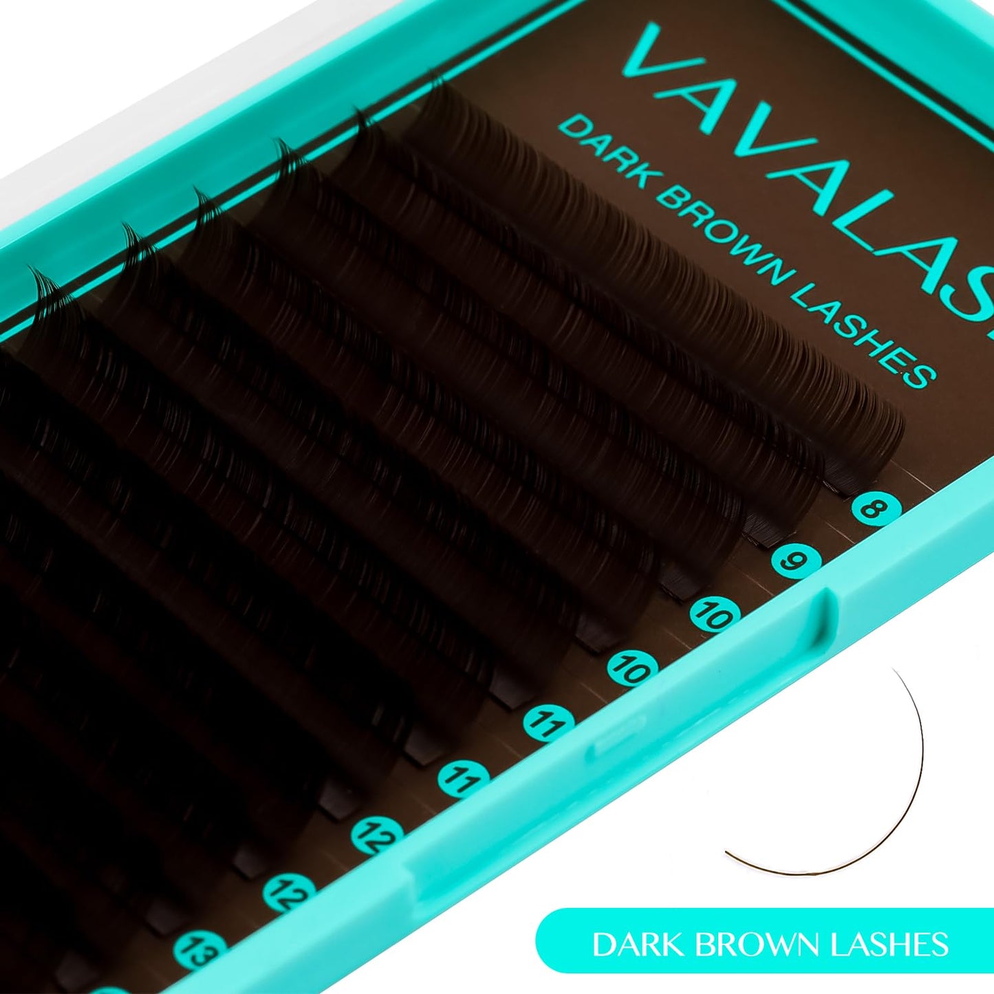 VAVALASH Colored Lash Extensions Dark Brown Eyelash Extensions 0.03 0.05 0.07 0.1 0.15 Volume Lash Extension 8-15mm Mixed Lashes C D Curl Premium Beauty and Personal Care VAVALASH