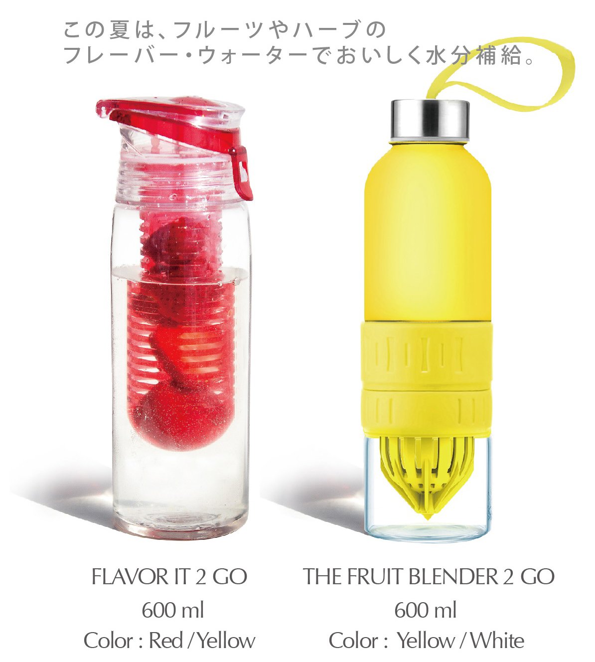 Asobu Revolutionary Pure Fruit Flavour 2 Go Water Infuser Bottle