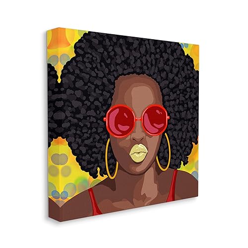 Stupell Industries Modern Glamour Pop Cosmetic Female Portrait Bold Lips