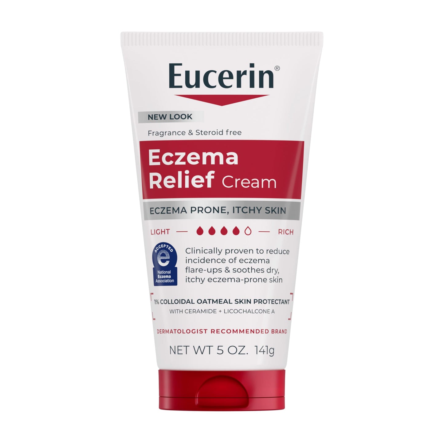 Eucerin Eczema Relief Body Cream, Colloidal Oatmeal Enriched, Steroid Free Eczema Cream, 5 OZ Tube Beauty & Personal Care Eucerin