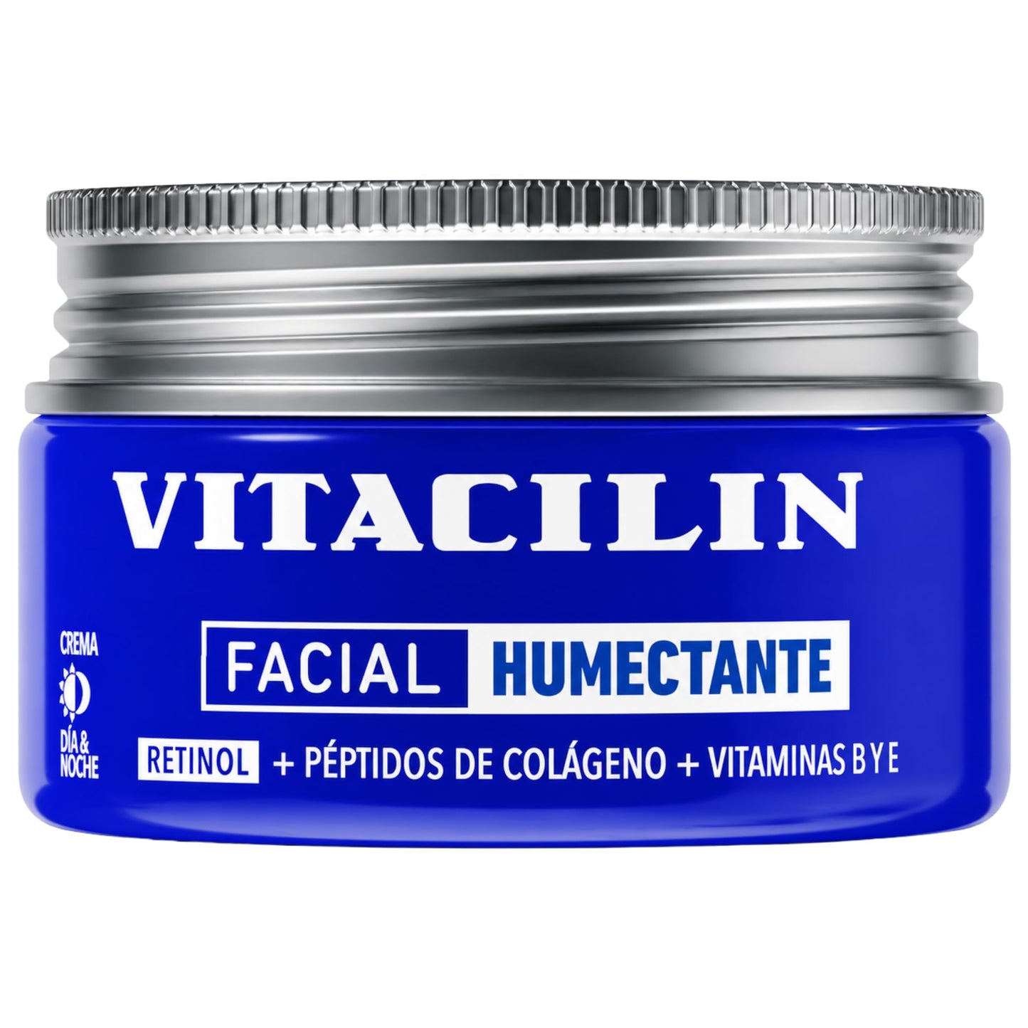 Vitacilin Facial Moisturizer with Retinol, Collagen Peptides & Vitamins B + E, 3.5 oz for All Skin Types
