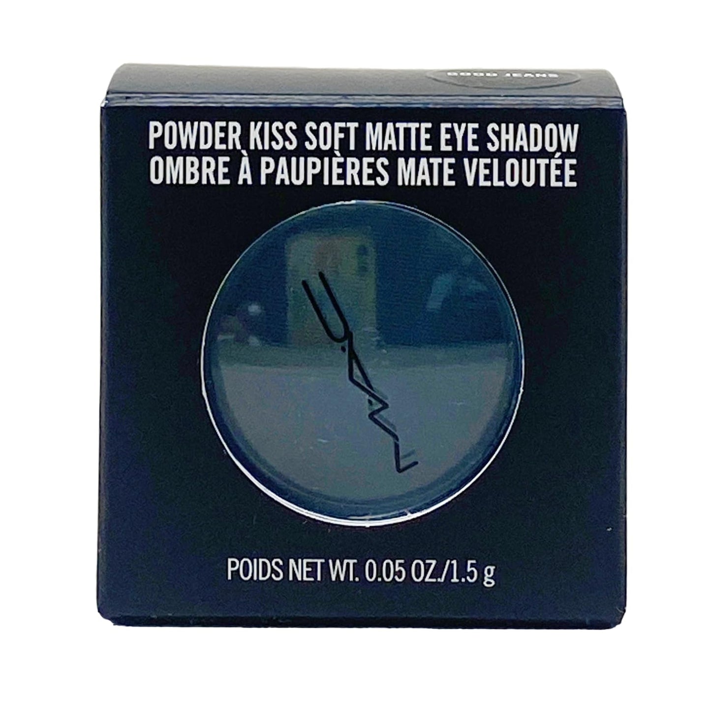 MAC Cosmetics Powder Kiss Soft Matte Eye Shadow - Good Jeans (Muted slate blue grey) .05 Oz / 1.5 g