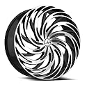 Azara AZA-531 28x9.5 6x135 6x139.7 +22 Cb 87.1 Gloss Black & Machined