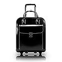 McKlein LA GRANGE, 15" Leather Detachable -Wheeled Ladies' Laptop/Computer & Tablet Business Briefcase Bag/Women's Rolling Overnight Travel Bag