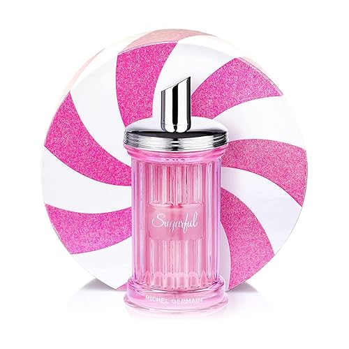 Michel Germain Sugarful Eau de Parfum Fragrance Spray, Top Notes of Sparkling Tangerine & Wild Strawberry, Playful Pink Cotton Candy, Light Scent Gift for Her, 3.4 Fl Oz