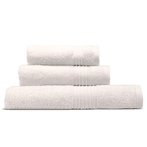 Cosy House Collection 3-Piece Essential Cotton Bath Towel Set - Ultra Soft, Absorbent & Quick Drying - Luxury 100% Cotton Plush Towel - for Bathroom…