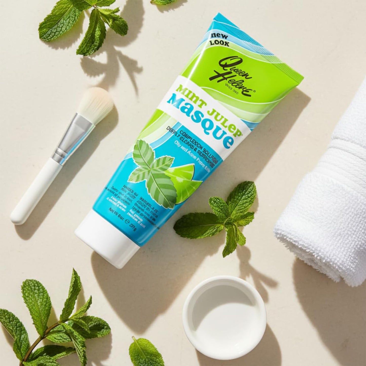 Queen Helene Mint Julep Masque 8 oz - Deep Cleansing Clay Face Mask for Oily & Acne-Prone Skin | Purifies Pores & Soothes with Refreshing Mint |