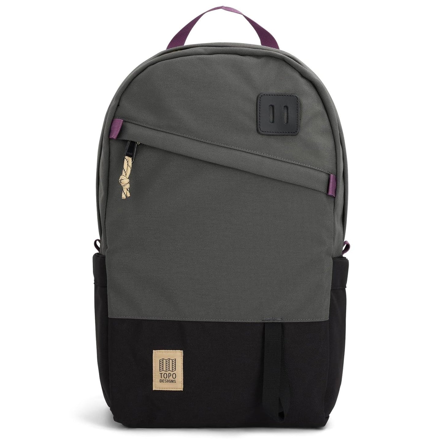 Topo Designs Daypack Classic - OG Daily Carry Pack Designed in Denver, Functional Travel Bag, Made from Recycled Nylon, 2 Padded Laptop Sleeves, 21L (Asphalt/Black)