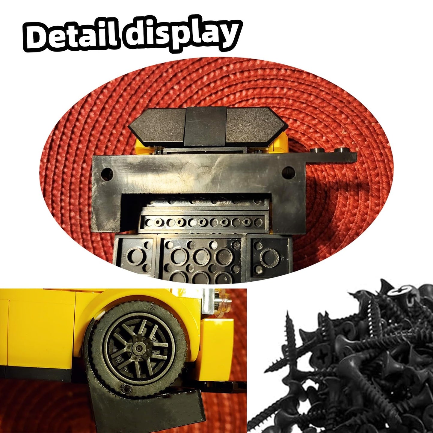 TEYOUYI 12pcs Wall Mount Brackets – Compatible with Lego Speed Champions Sets, Brick Car & Figure Display Holder with Base (Black)