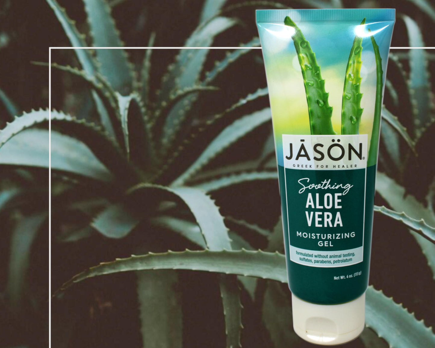 JASON Soothing 98% Aloe Vera Moisturizing Gel (IASC Certified), 4 Ounce Tube