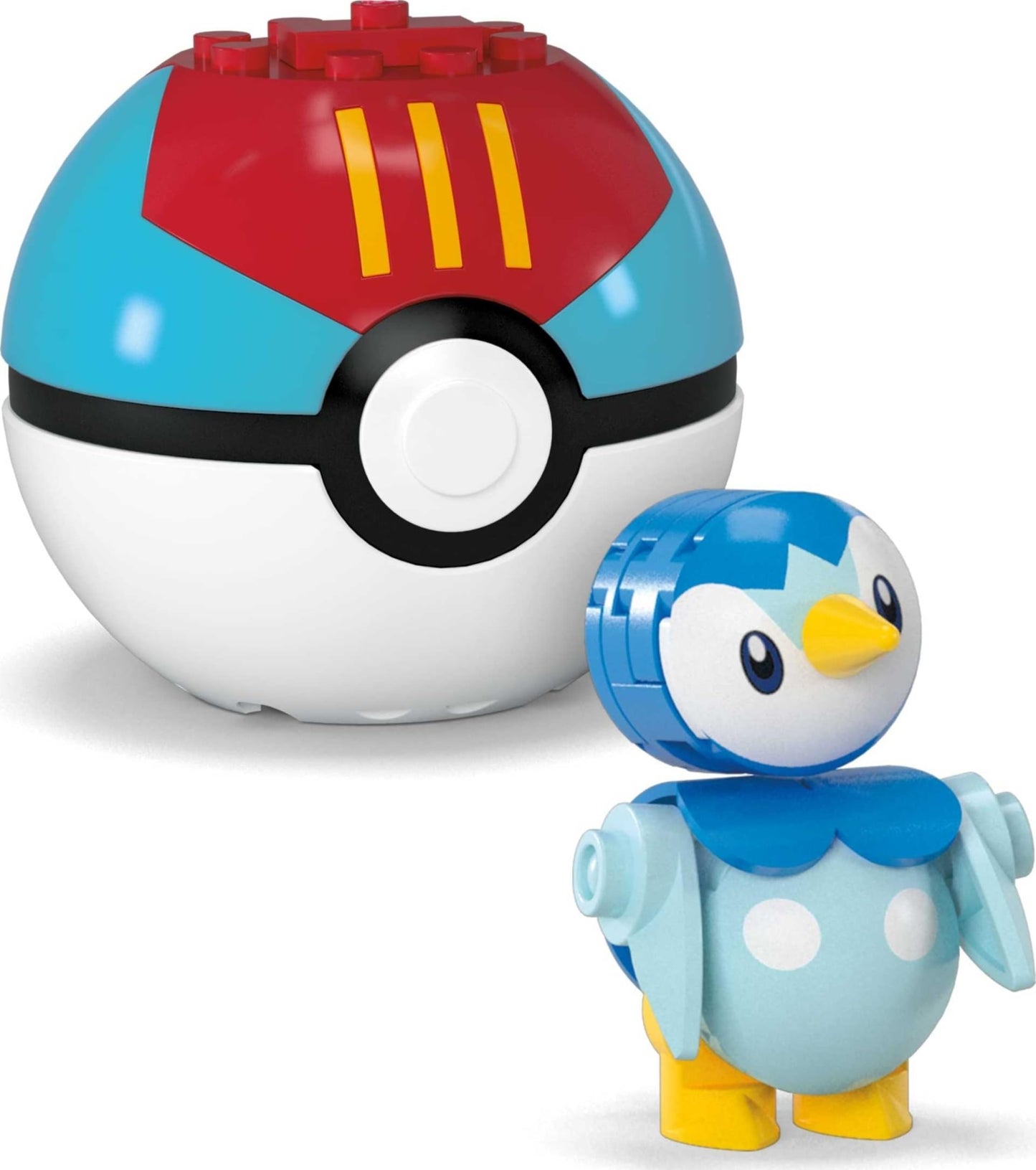 MEGA Pokémon Action Figure Building Toys Set, Poké Ball 2-Pack, Togepi and Piplup with 41 Pieces, for Kids