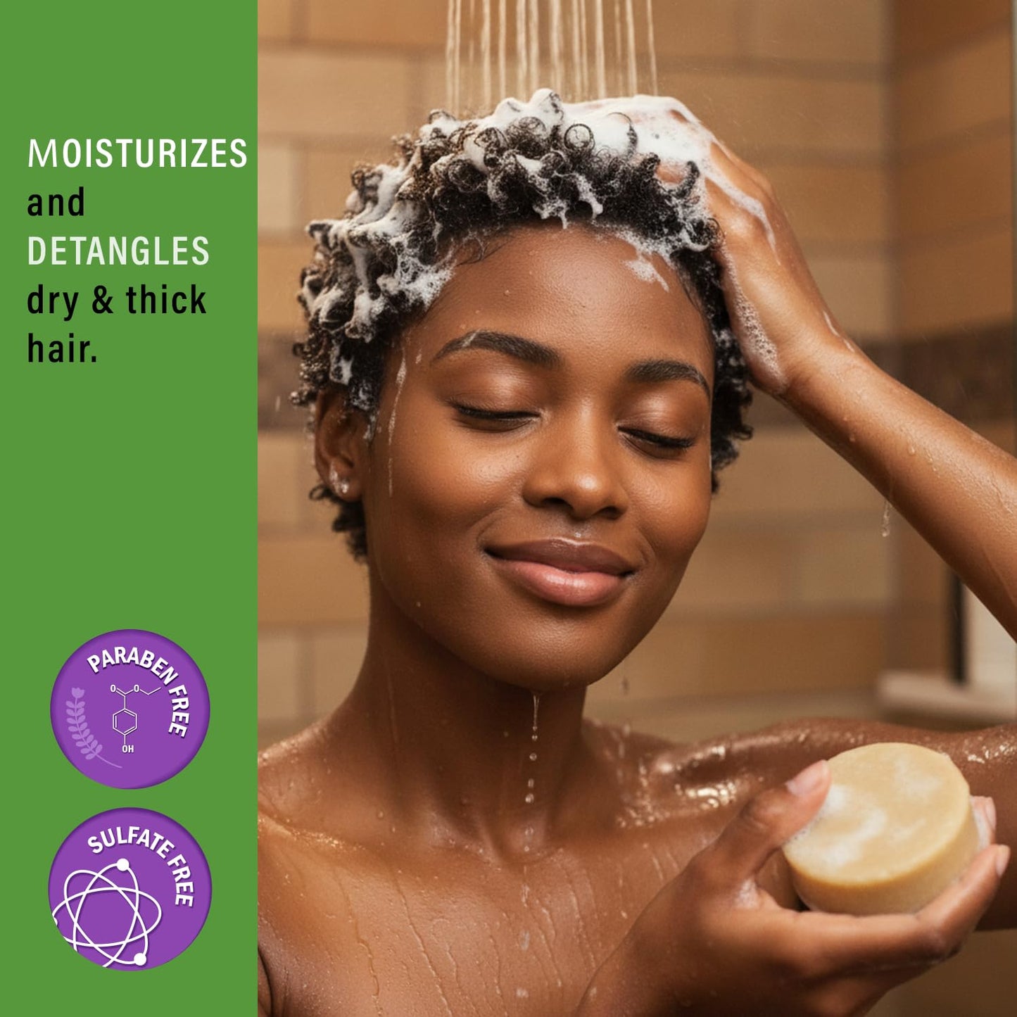 Doyley’s Haitian Black Castor Oil Shampoo Bar 5oz & Mega Moisture Deep Conditioner 8oz Bundle - Rosemary Oil & Chebe Powder - Softens, Detangles