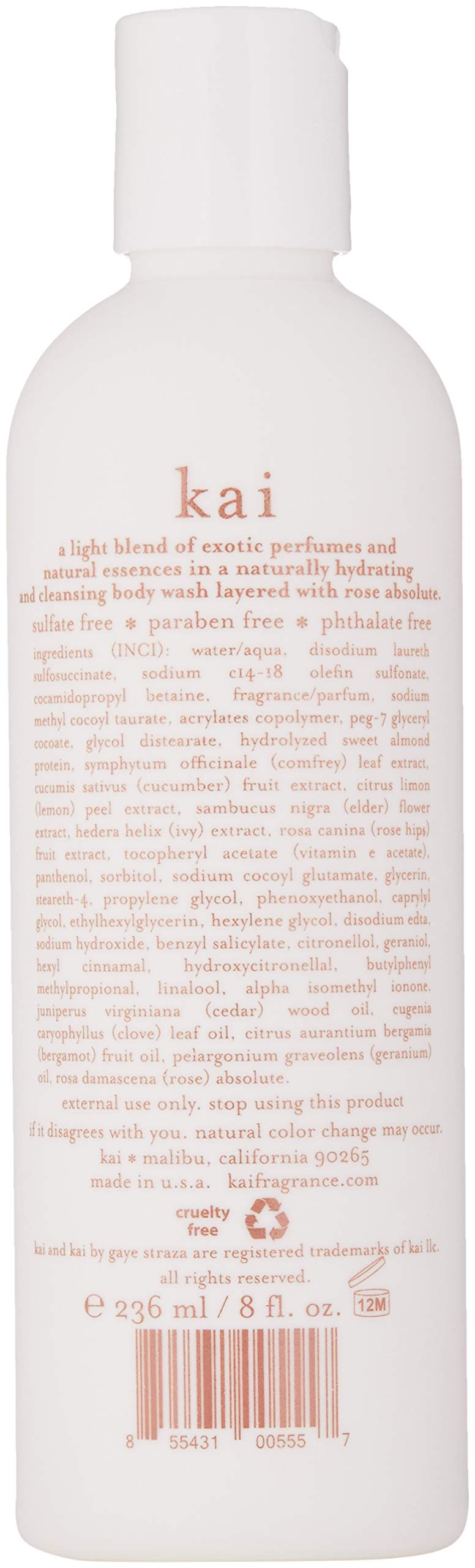 kai Body Wash, Rose, 8 Fl Oz
