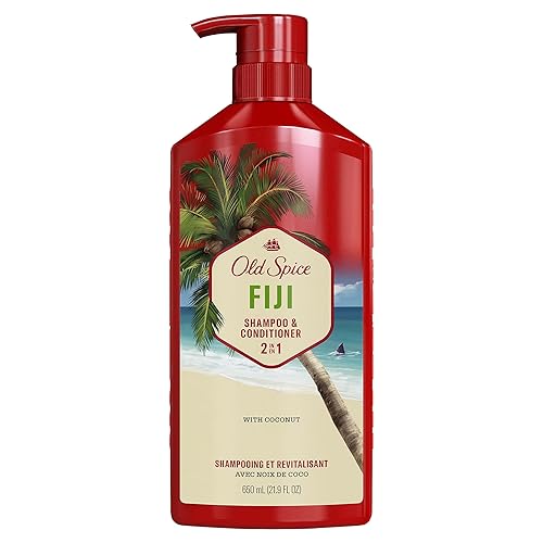 Old Spice Fiji 2-in-1 Shampoo and Conditioner for Men, 22 Fl Oz