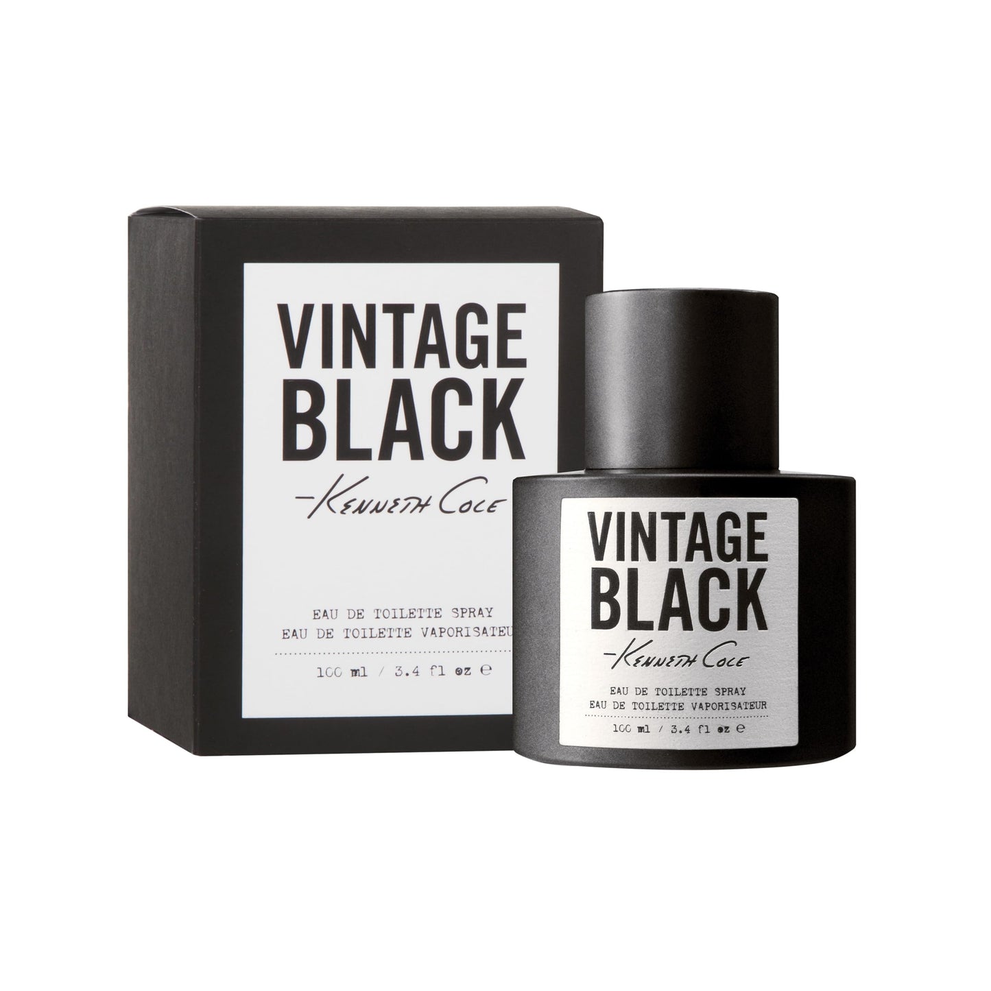 Kenneth Cole Vintage Black Eau de Toilette Spray Cologne for Men, 3.4 Fl. Oz.
