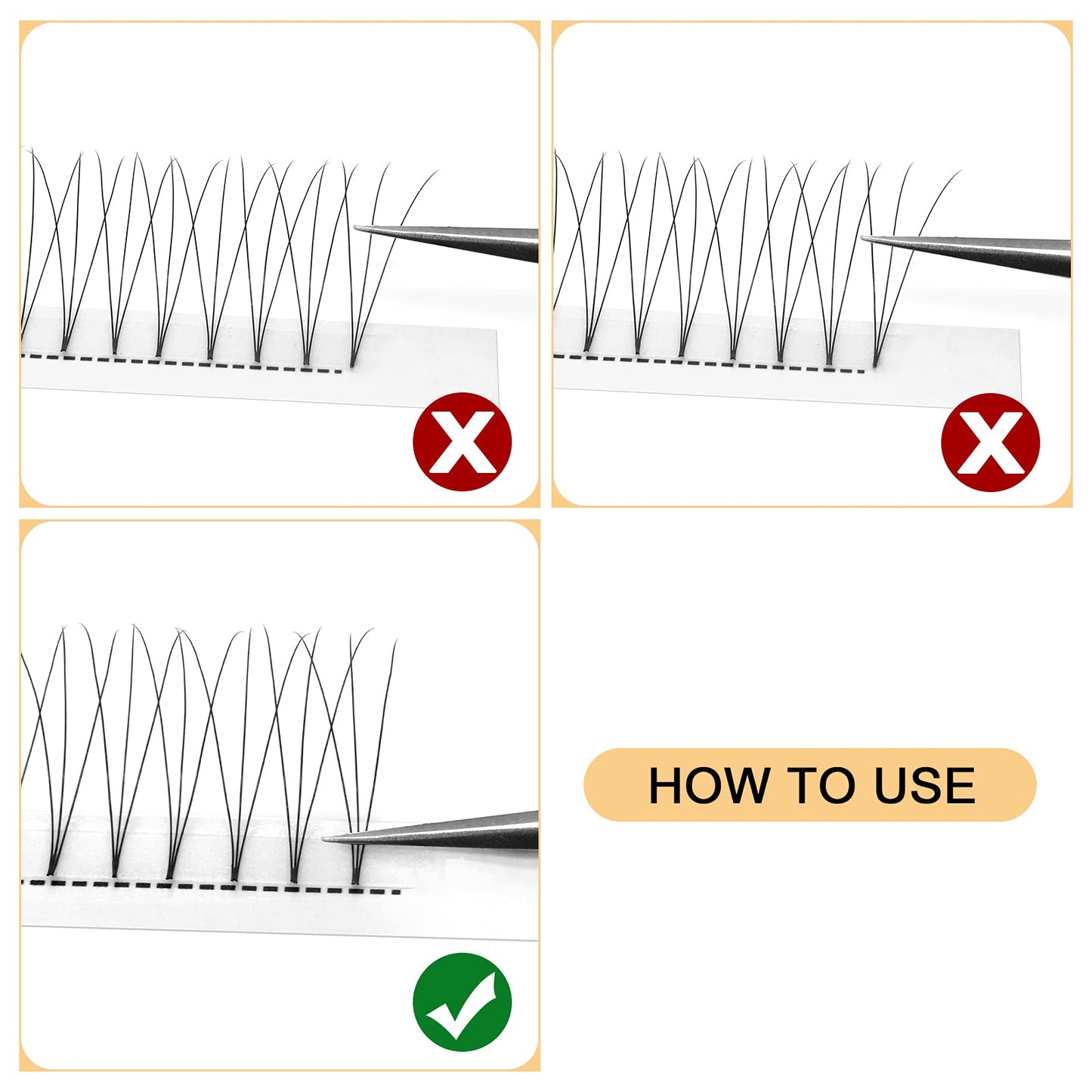 QUEWEL Premade Lash Fans, 6D Premade Fans Eyelash Extensions 0.10mm Thickness C Curl 16mm Volume Lash Extensions Short Stem Pre Made Fans Eyelash Beauty and Personal Care QUEWEL