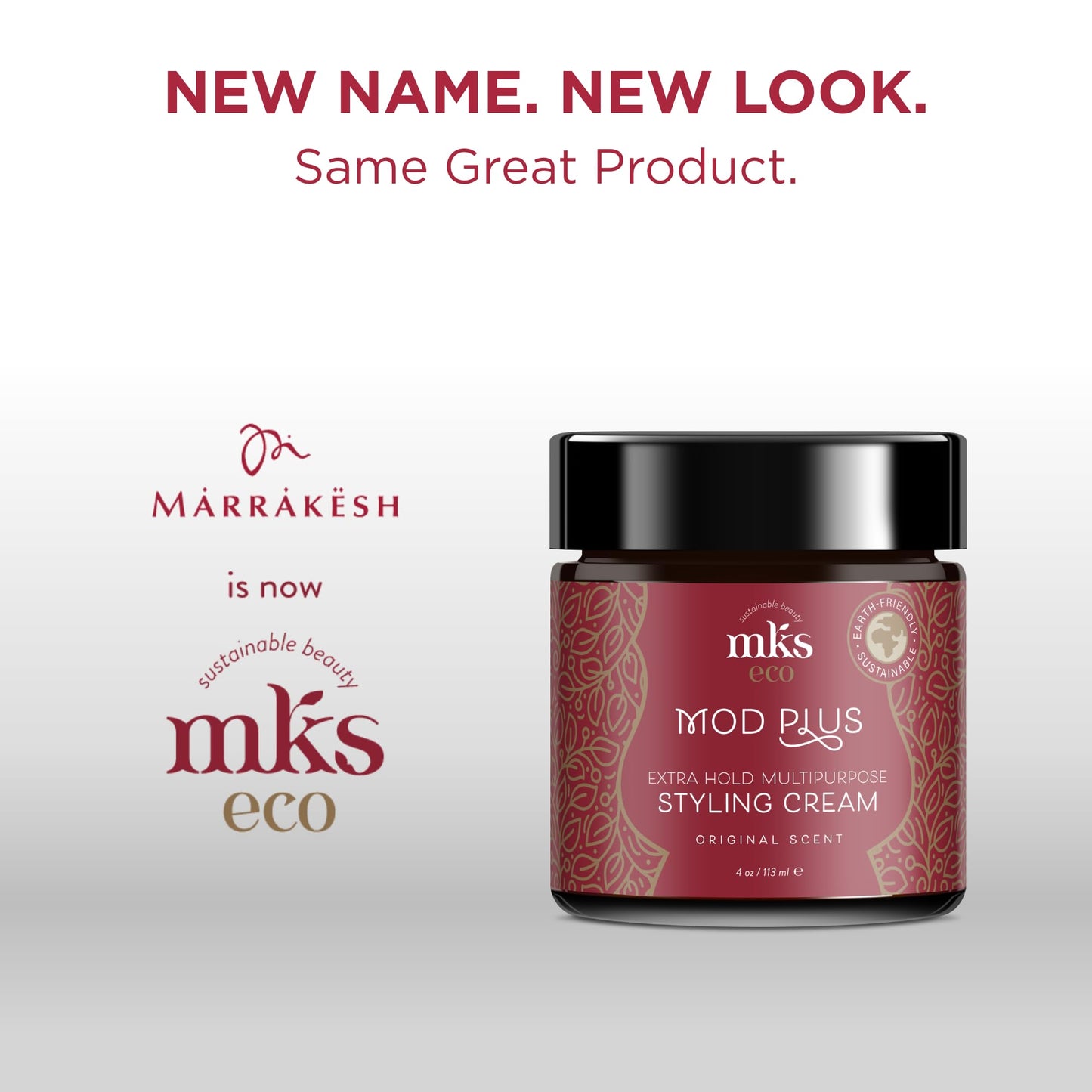 MKS eco Mod Plus, Original Scent - 4 oz - Multipurpose Styling Cream - Hemp Seed Oil, Moroccan Argan Oil - Vegan & Cruelty Free
