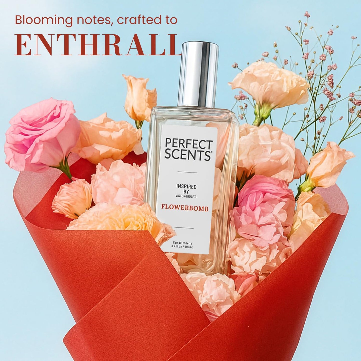 Perfect Scents Fragrances | Inspired by V&R’s Flowerbomb | Women’s Eau de Toile?e | Vegan, Paraben, Phthalate Free | Never Tested on Animals | 3.4 Fl