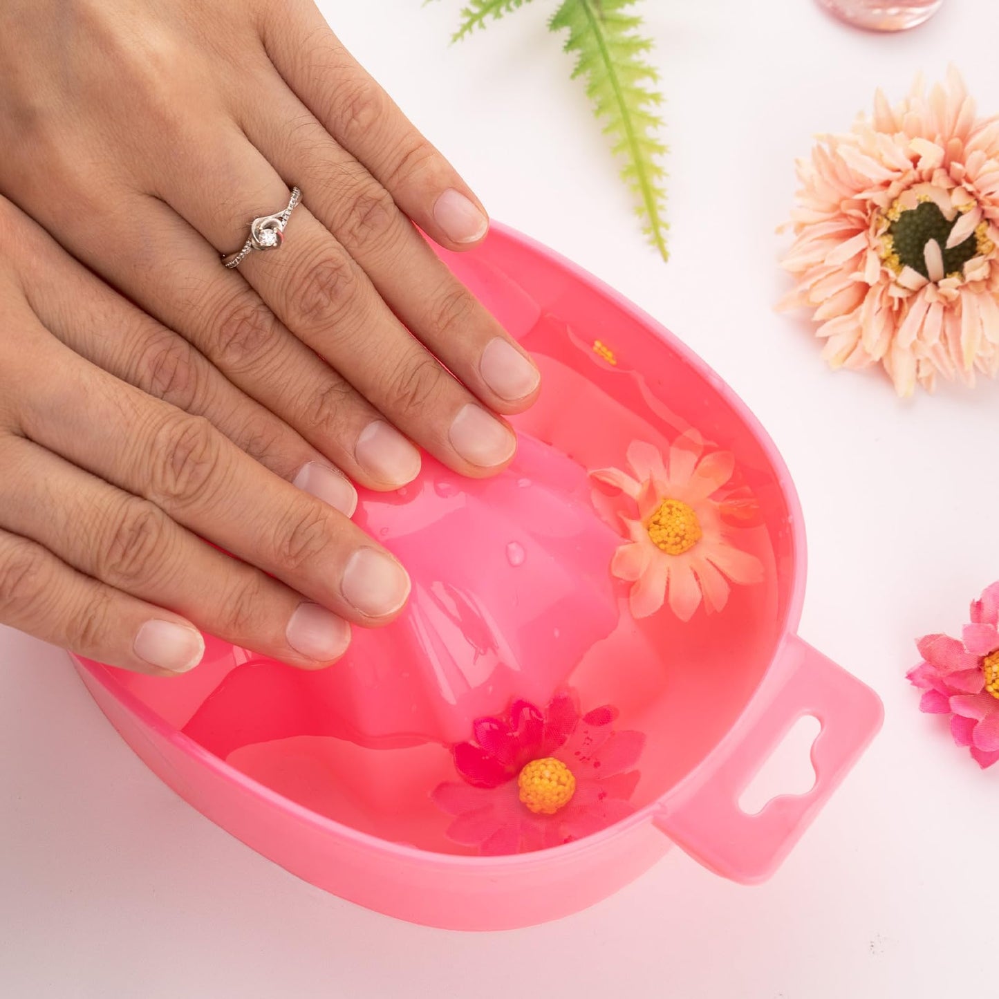Framendino, 2 Pack Nail Soak Tray Manicure Bowl Soaker Bowls Red