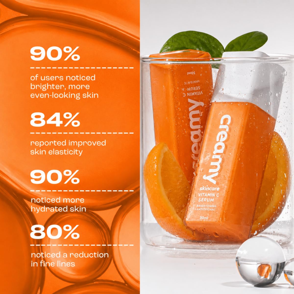 Creamy Vitamin C Face Serum, 10% Vitamin C, Serum for Glowing and Radiant Skin, Even Skin Tone, Prevent Premature Aging, All Skin Types, 1 fl oz/30mL Beauty & Personal Care C CREAMY SKINCARE
