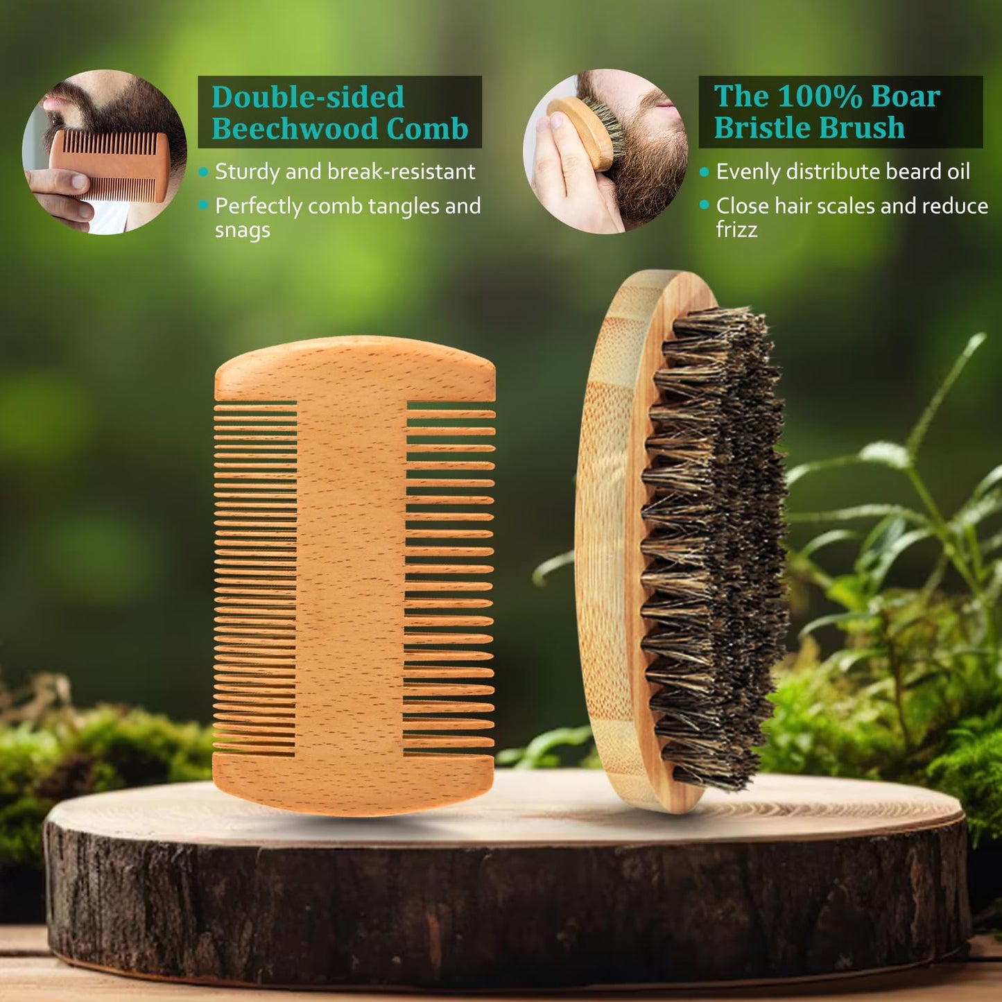 Christmas Gifts for Men - Beard Kit for Men's Self-care, Outfits Men's Grooming Routine, Anniversary | Birthday Gifts for Him Husband Boyfriend Dad