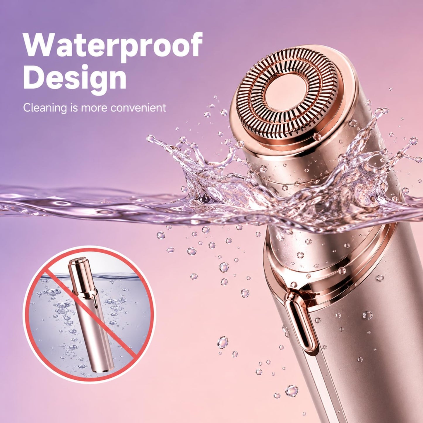 Flawless Facial Hair Remover for Women- as Seen on TV Painless Face Shaver -Mini Hair Remover, Electric Razor Shaver Portable Bikini Epilator Beauty and Personal Care VOEOUFH