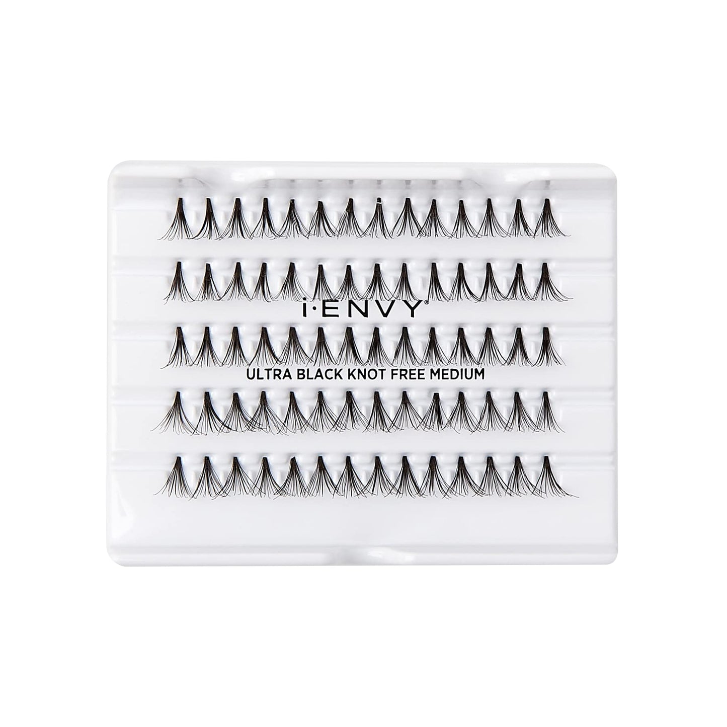 i-ENVY By KISS Ultra Black Knot Free Lashes, Natural & Bold Look, 280 Individual Remy Hair Lashes, Lightweight, Easy-to-Use, Perfect for Subtle