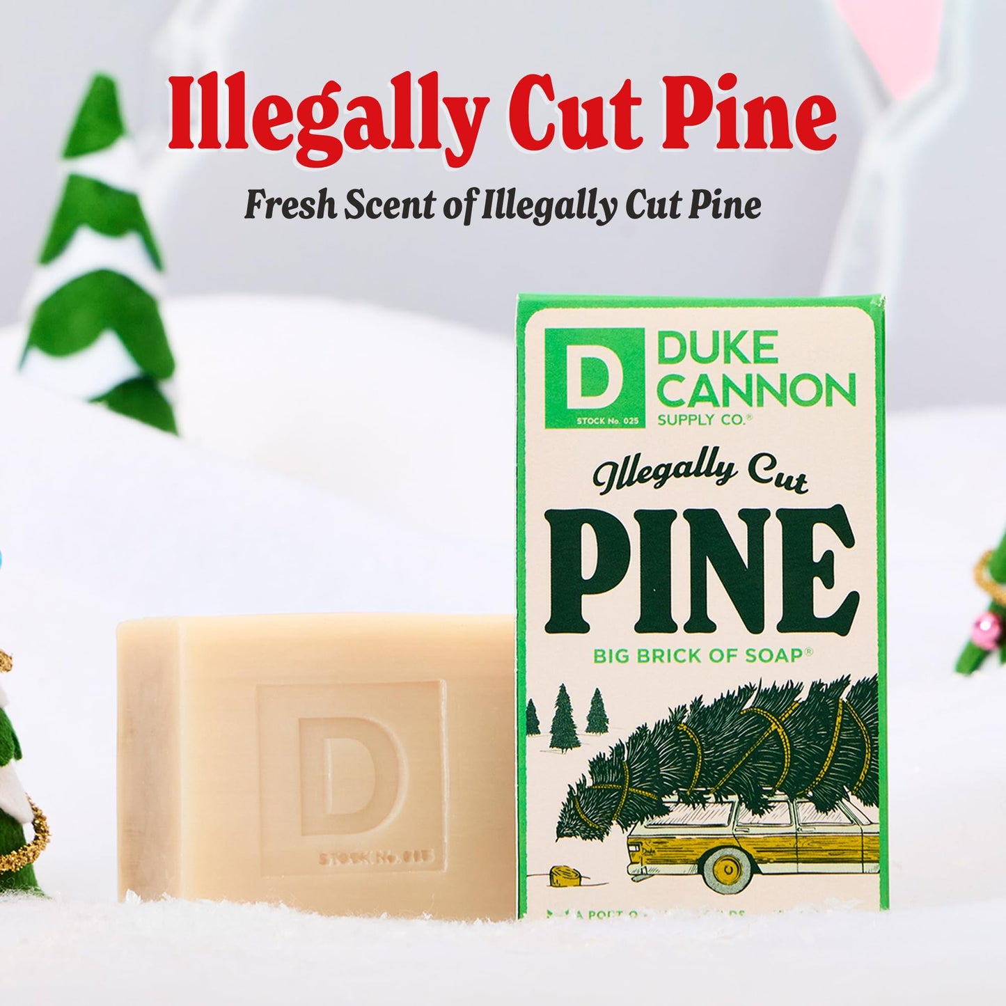 Duke Cannon Supply Co. Big Brick of Soap Bar For Men - Big Lump of Coal, Santa's Pipe Smoke, Highly Regiftable Peppermint Bark, Holiday Variety, 10
