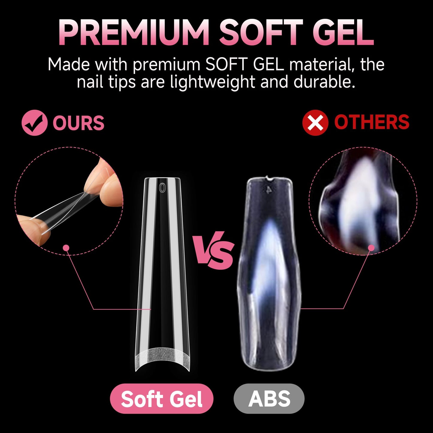 UNA GELLA Coffin Fake Nails Tips Extra Long 216 PCS XXL Coffin Acrylic Fake False Nails Tips Long Ballerina Nail Tips with Box for Nail Salons Beauty and Personal Care UNA GELLA
