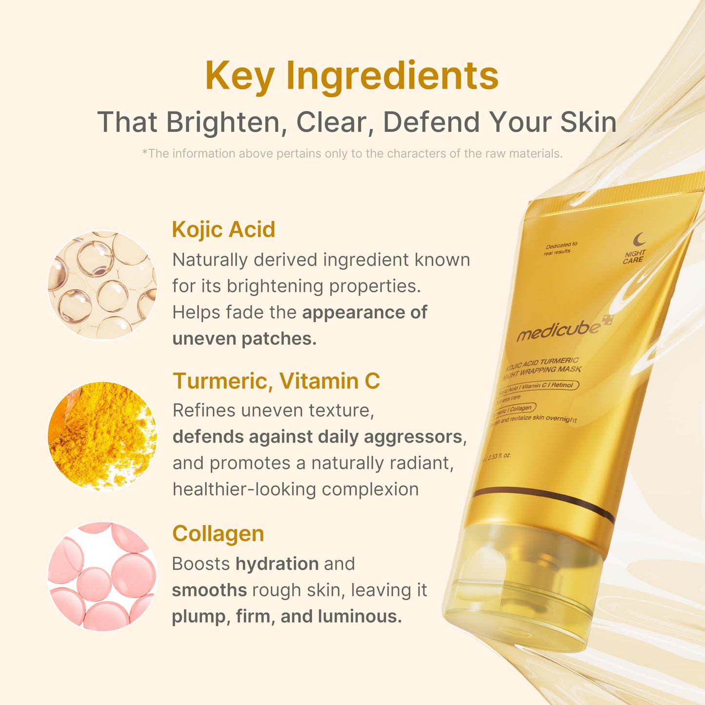 medicube Wrapping Mask Kojic Acid, Turmeric, Vitamin C Overnight Peel Off Facial Mask | Brighten & Defends Against Skin Stress for a Clear, Glowing Beauty and Personal Care medicube