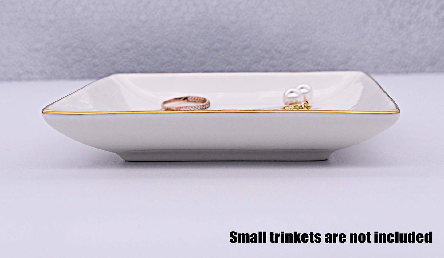 Retirement Gifts for Women-Jewelry Holder Ring Dish Trinket Tray-Retirement Appreciation Gift for Mom Boss…