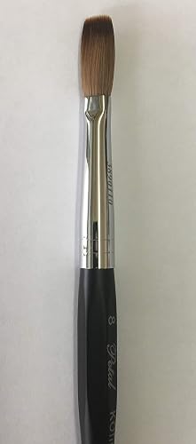 Six Angles CRIMPED 100% Kolinsky Acrylic Nail Brush Black Handle (Crimped 8) Beauty & Personal Care Six Angles