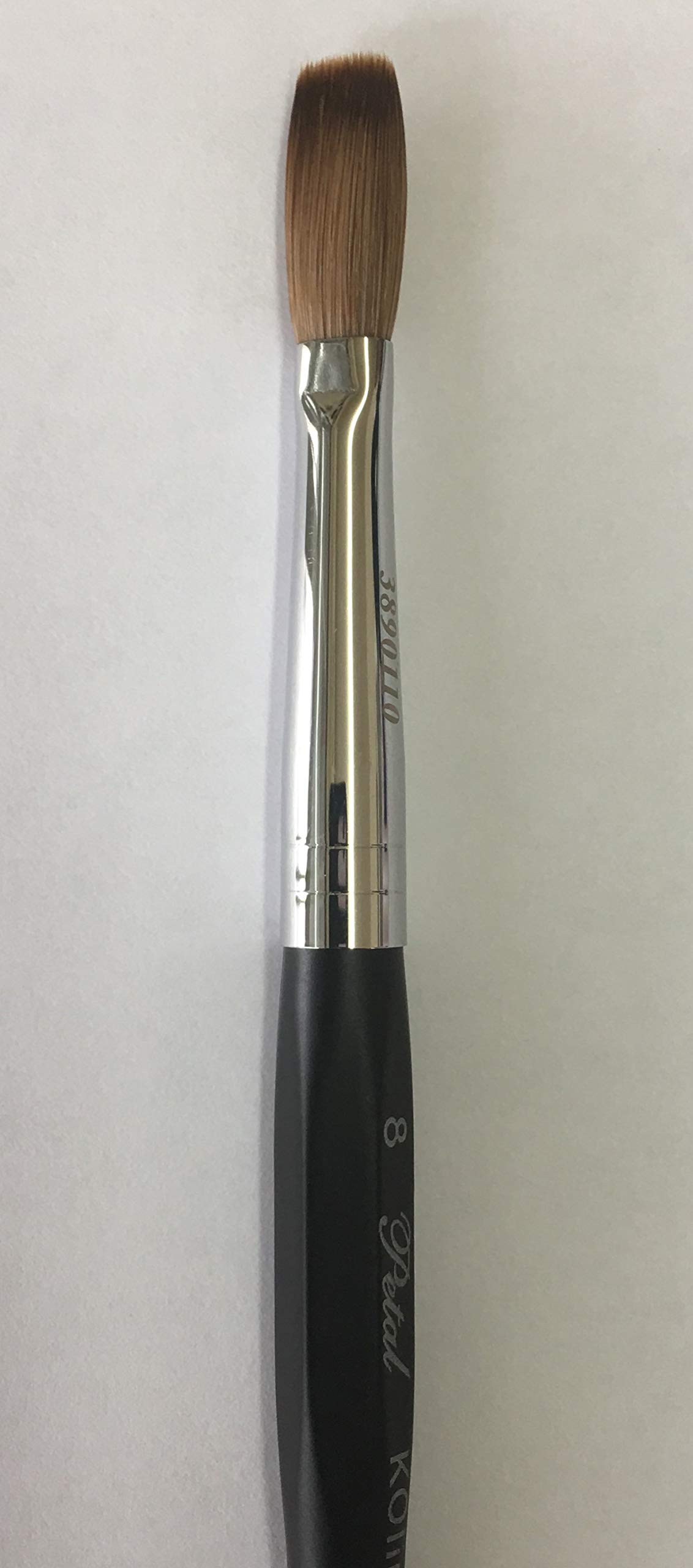 Six Angles CRIMPED 100% Kolinsky Acrylic Nail Brush Black Handle (Crimped 8) Beauty & Personal Care Six Angles