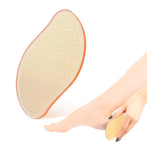 BEZOX Glass Foot File Callus Remover, Crystal Pedicure Foot Rasp for Callused, Coarse, Hard Skin Removal, Portable Hand Sized Foot Scraper for Cracked