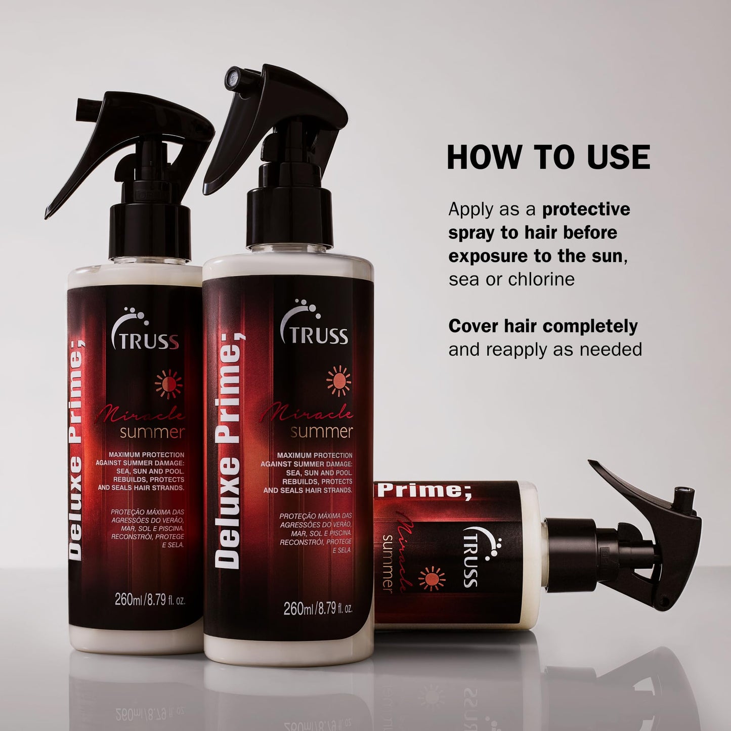 Truss Deluxe Prime Summer Hair Treatment - Protection Against Summer Hair Damage Caused By The Sun, Ocean and Pool - Repairs, Protects, & Seals Hair