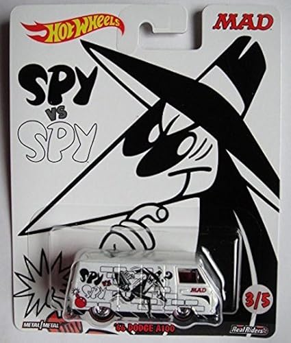 Hot Wheels POP Culture Black SPY VS White SPY, White '66 Dodge A100 3/5