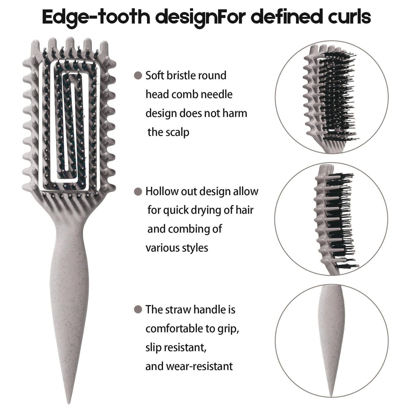 Curly Hair Brush Candybrush Curl Defining Brush for Detangling Shaping and Defining Curls for Women, Men, Wet & Dry Hair (Beige) Beauty and Personal Care MMBVSZ