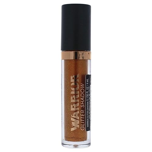 Flower Beauty Warrior Glitter Liquid Eyeshadow, LongLasting HighImpact Shimmer for Eyes, Cruelty Free Makeup, Flame, 0.13 Oz