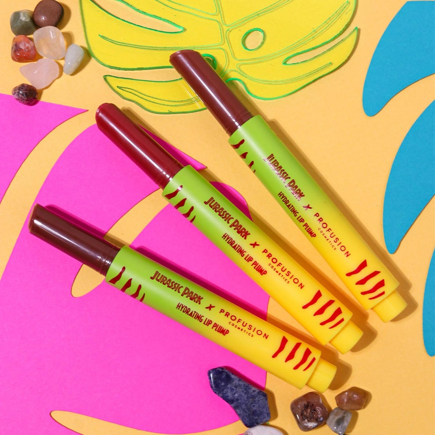 Profusion Cosmetics Hydrating Lip Plump - Jurassic Park Theme, Nourishing Formula with Vitamin E, Vegan, Cruelty-Free Lip Balm & Gloss, Moisturizing