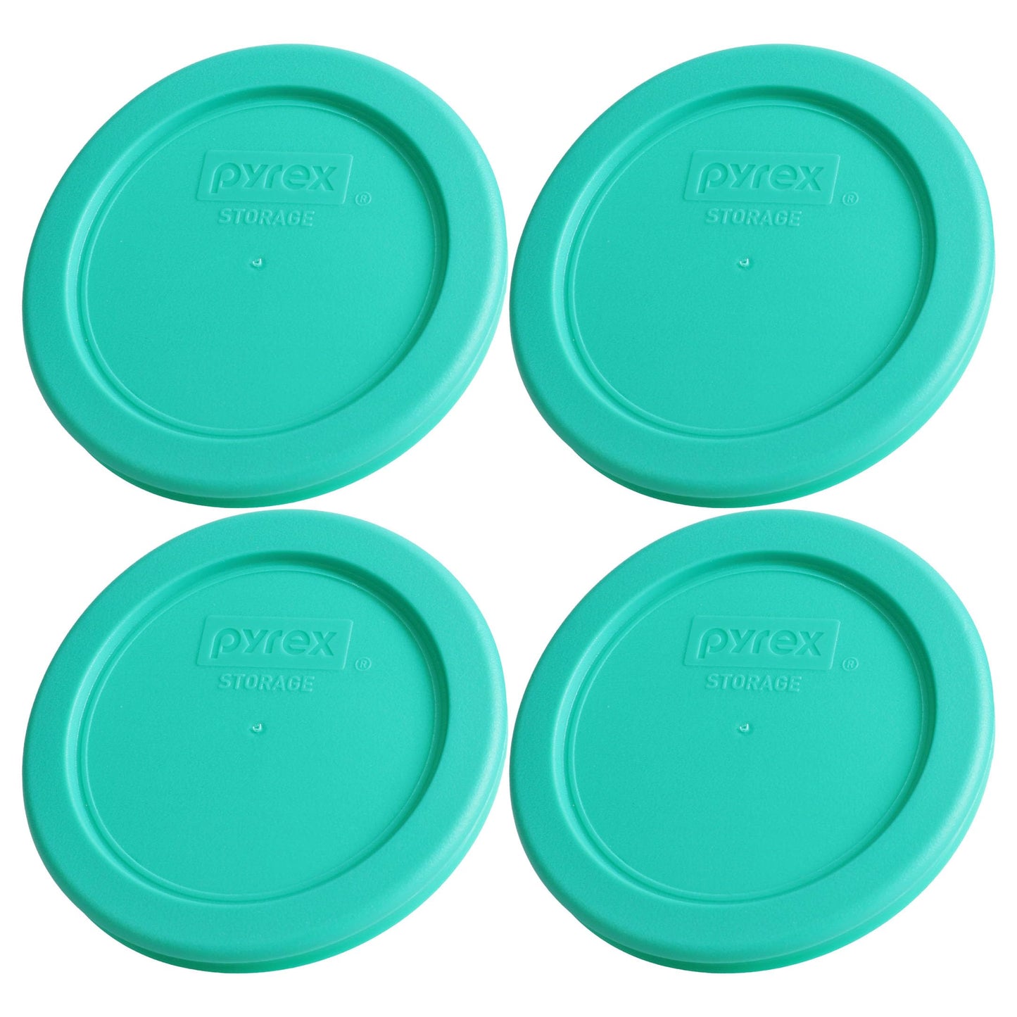 Pyrex 7202-PC 1-Cup Green Food Storage Replacement Lid (4-Pack) - Made in USA