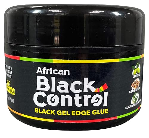 African Black Control Black Gel Edge Glue - 10 fl oz (Pack of 1)