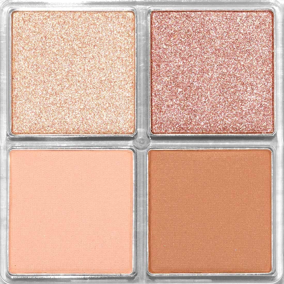 Palladio Eyeshadow Quads, Velvety Pigmented Blendable Matte, Metallic & Shimmer Finishes, Creamy Formula, Four Way Quad Eye Shadow Palette, Talc-Free