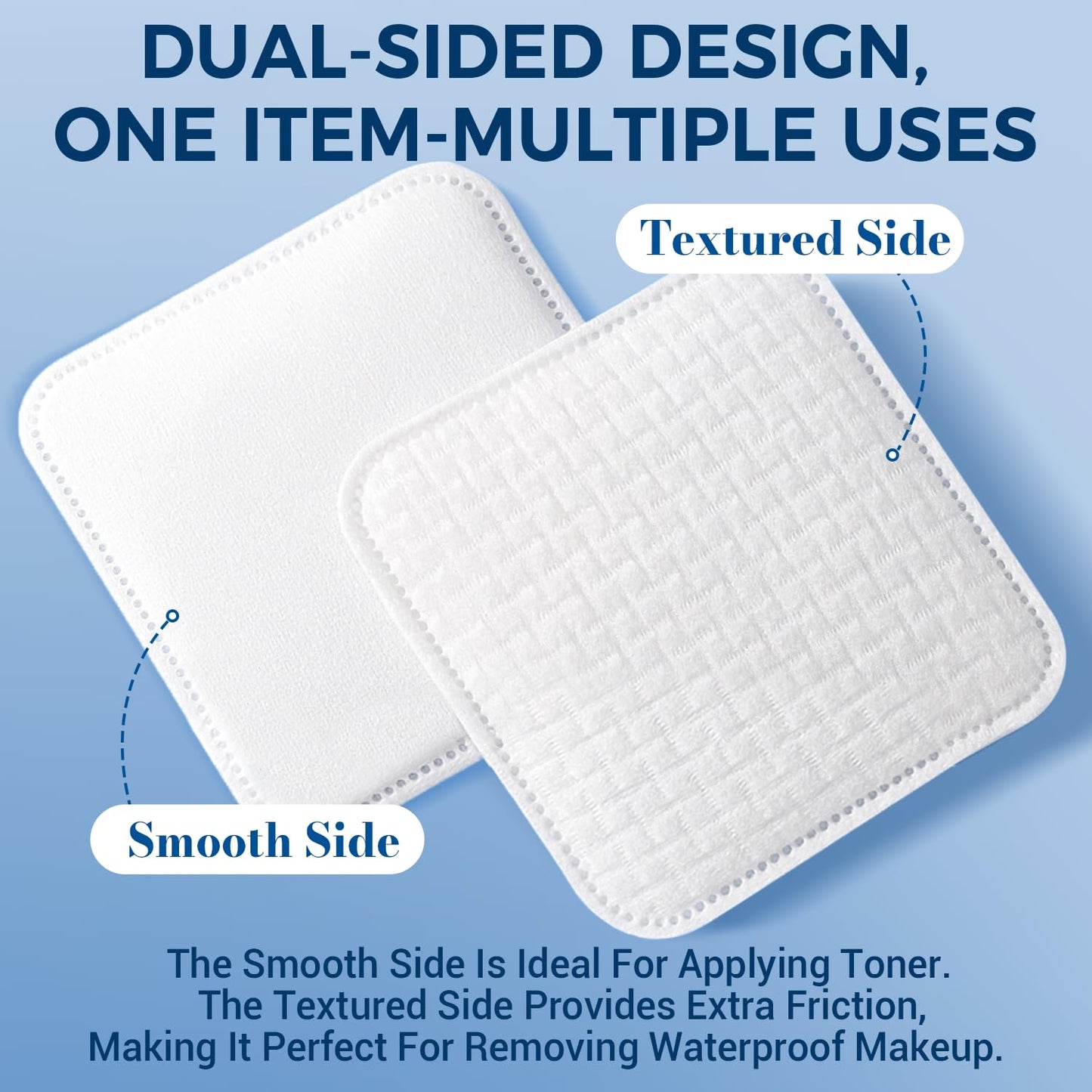 Premium Natural Plant Cotton Pads(100 Count),Soft & Lint-Free Upgraded Edge Stitching Design Cotton Rounds for Face,Unique Three-Layer Structure Beauty and Personal Care PUPUPE